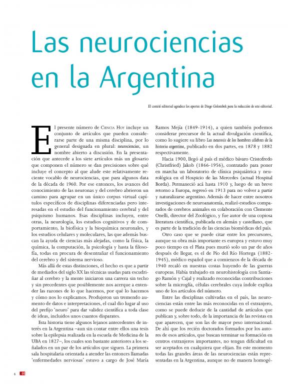 CIENCIA HOY | Argentina